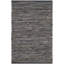 Tapis noir / multicolore en coton tissé à plat à la main Fales-1043805977
