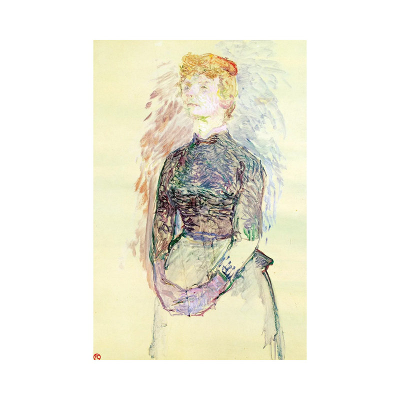 Woman Standing, Study For 'A Batignolles De Bruant', 1888 by Henri De Toulouse-Lautrec - Gallery-Wrapped Canvas Giclée on Canvas
