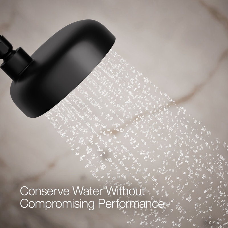Statement™ Oval Multifunction Showerhead with Katalyst Air-Induction Technology, Matte Black