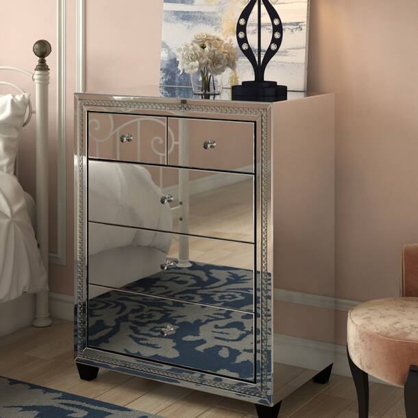 Willa Arlo Interiors Spivey 2 Drawer 2 - Door Mirrored Accent Cabinet ...