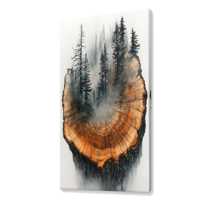 Sheatown Winter Pure Mountain Nature Landscape II - art mural paysage, H 60 po x l 28 po, Toile tendue, Does Not Apply
