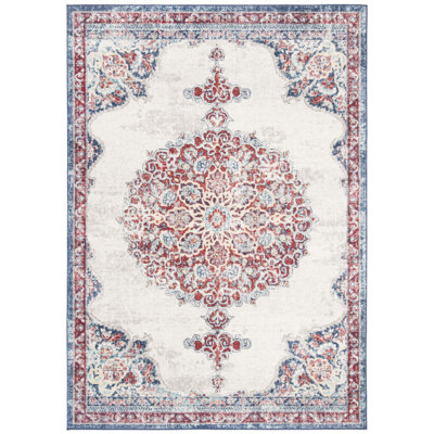 Barcus Oriental Red/Ivory Area Rug
