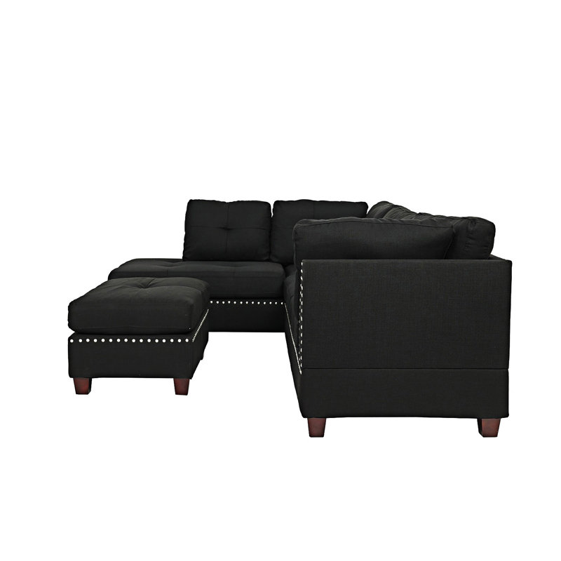 Canapé modulaire réversible avec repose-pieds