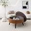 Table basse sculptée ronde avec rangement-334203845-334203851