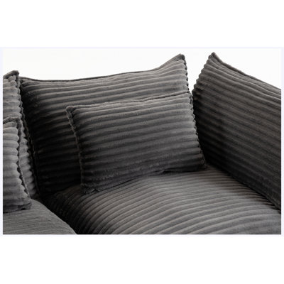 Canapé modulaire surdimensionné de 102,3 po de large avec canapé modulaire à 3 places avec repose-pieds et siège large True Relax Comfy
