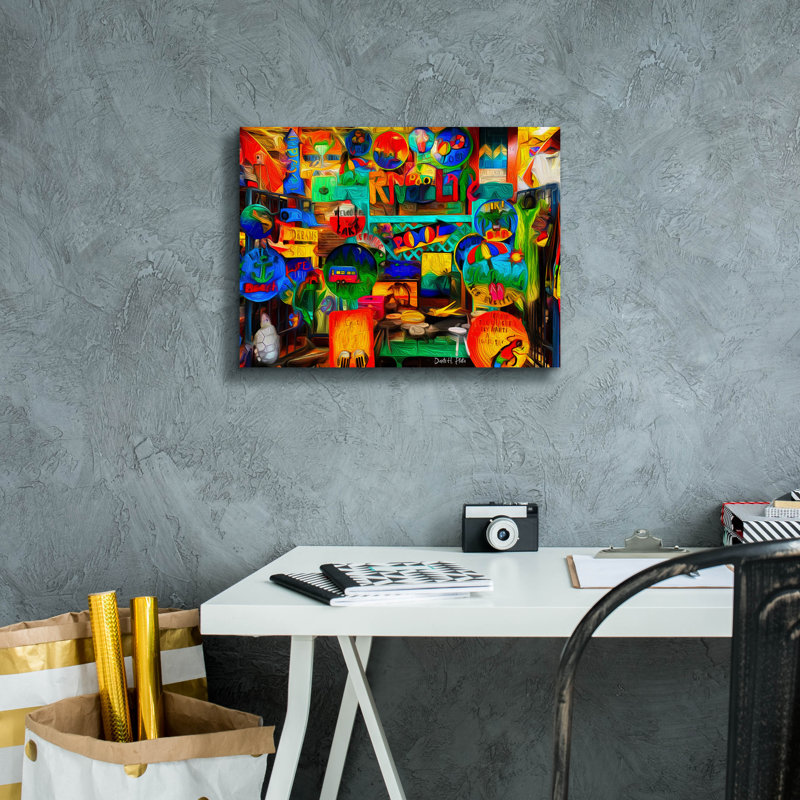  «Colores» par Dante Plata, art mural sur toile, 16 po x 12 po, H 12 po x l 16 po