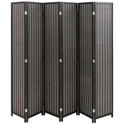 Iciss 70.8'' W x 72'' H 4 - Panel Bamboo/Rattan Folding Room Divider
