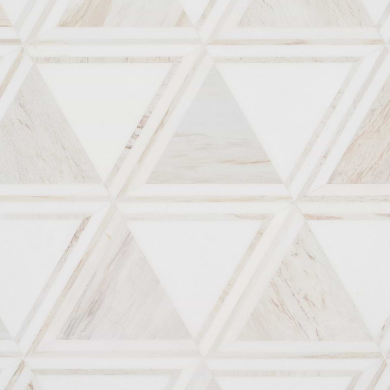 Geomarble Altair Thassos Sabbia Polished Marble Mosaic