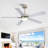 Rolanda 52" 5-inch Downrod Mount Ceiling Fan with Light Kit and Remote Control-1927761628