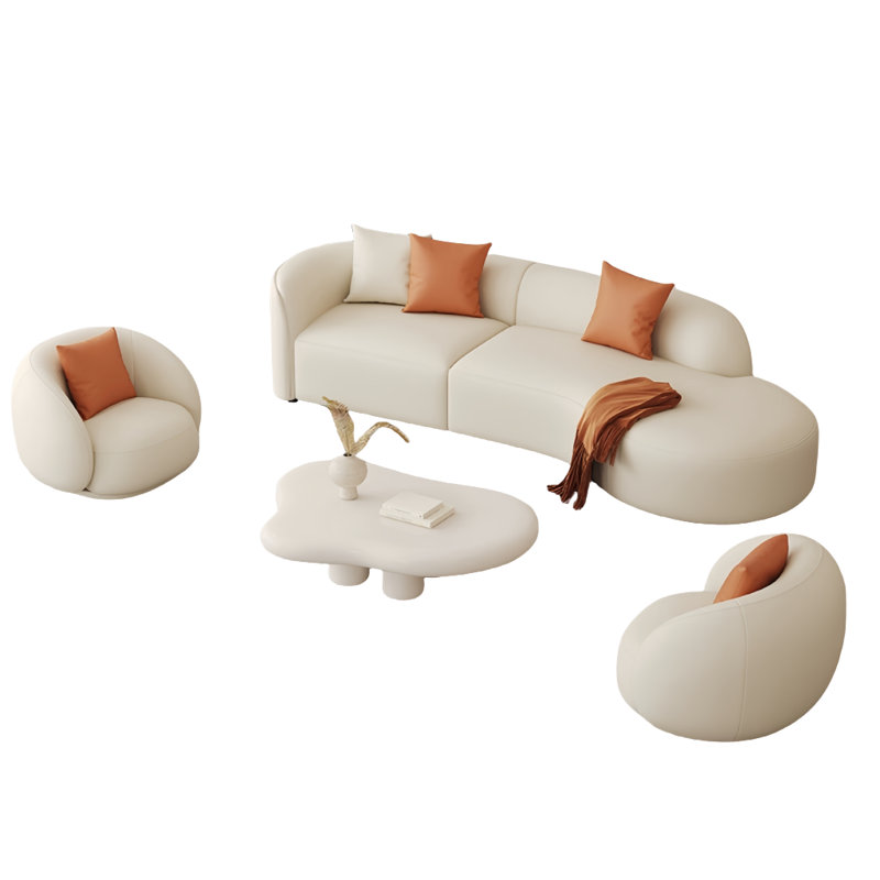 Minimalist sofa and tea table combination