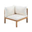 Ensemble de canapé modulaire d'extérieur en bois d'acacia 4 pièces avec table basse