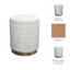 Tabouret de rangement 19 po en velours crème Stirling