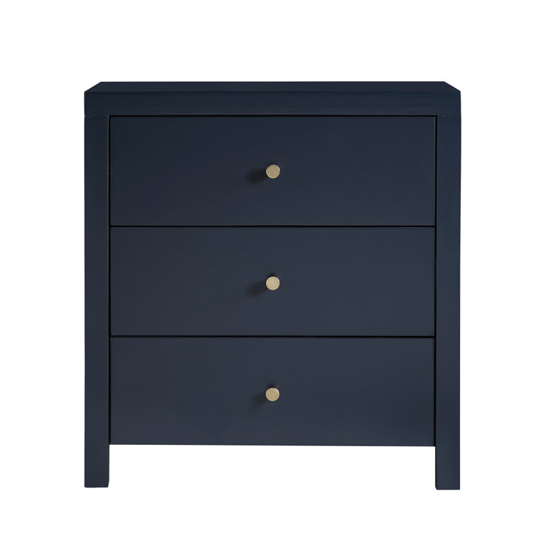 3-drawer Nightstand, Dark Blue