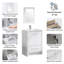 Ensemble de meuble-lavabo simple 24 po avec miroir Waddon