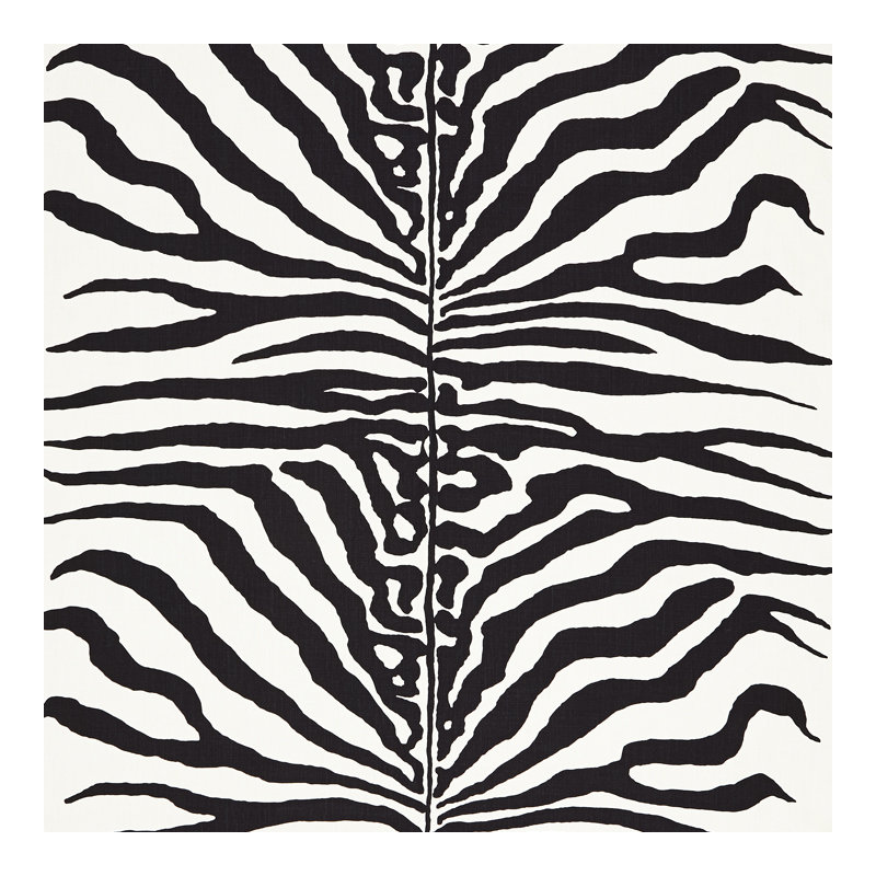 Jardin Zebra Fabric, Black