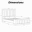 Structure de lit avec rangement, lit plateforme moderne en bois de style Mid-Century avec banc de pied de lit, panneau arqué, aucun sommier nécessaire