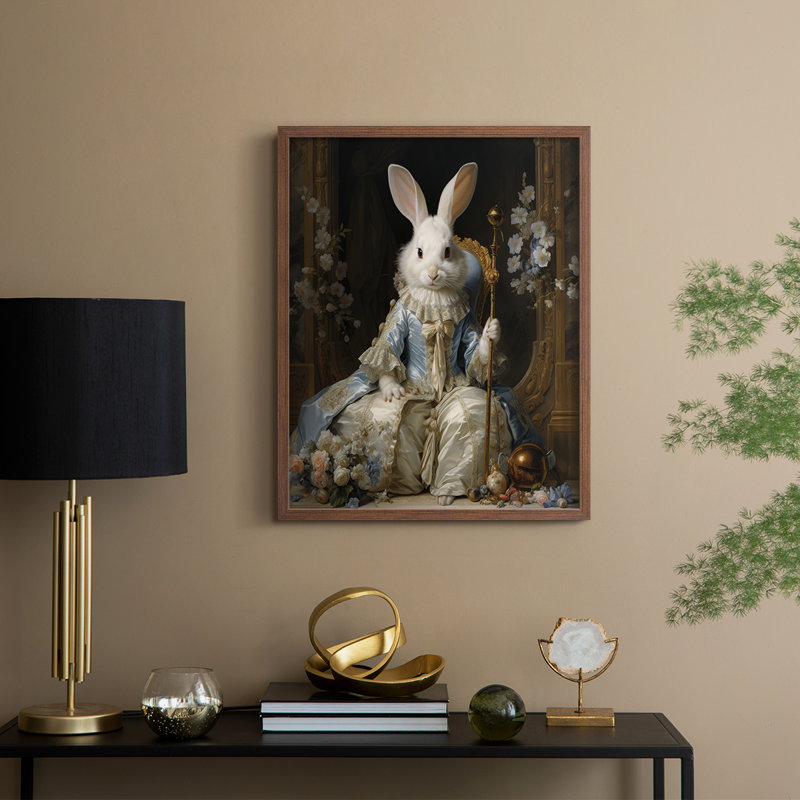 ANIMALS Series CLxxxi - reproduction encadrée de qualité supérieure - prête à être accrochée - aucun clou requis, Noyer