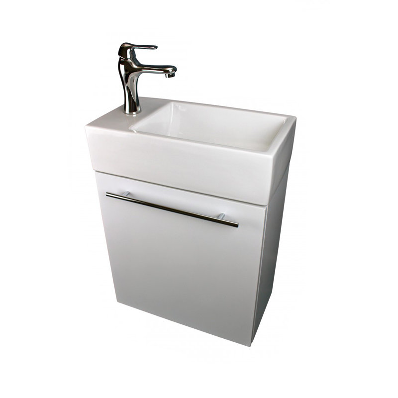Meuble-lavabo mural moderne avec robinet Townsey