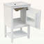 Meuble-lavabo de 20 pouces avec lavabo, armoire et support de rangement et tablette-1849783316