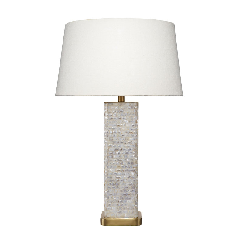 Schumann Mother of Pearl Table Lamp with Linen Shade
