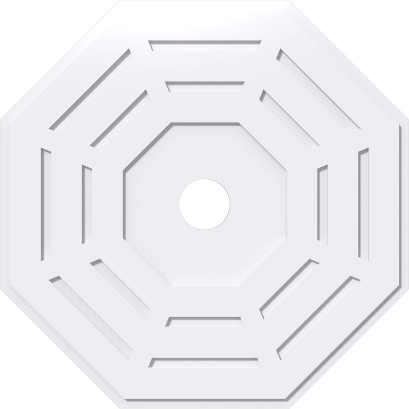Médaillon de plafond contemporain en PVC Westin, H 1 po x l 40 po x P 40 po