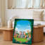 Toile, scène de jungle animée et animée avec une variété d'art mural adorable comprenant deux éléphants joyeux-1235200551