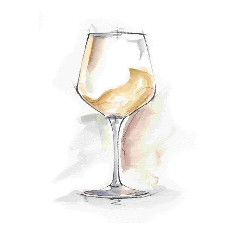 «Wine Glass Study I» par Ethan Harper - impression sur toile tendue, H 18 po x l 12 po
