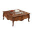 Table basse carrée en bois massif 47,24 po avec rangement multi-tiroirs pour le salon