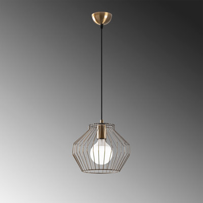 Lustre moderne moderne, hauteur réglable, 25 po x 25 po | Corps en métal, hauteur 45,7 pouces, douille E27 (40 W maximum) | Design élégant pour le salon ou la salle à manger | Homologué IP20, luminaire de décoration intérieure unique