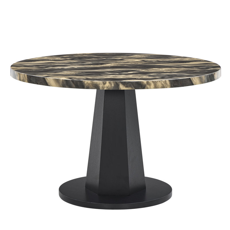 Table de salle à manger Cavira, Multicolore / noir