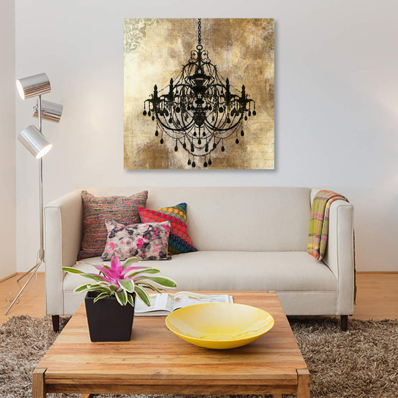 « lustre gold i », impression sur toile, H 12 po x l 12 po x P 1,5 po