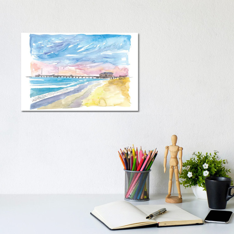 Outer Banks Stilt House At The Sea by Markus & Martina Bleichner - Wrapped Canvas Gallery-Wrapped Canvas Giclée