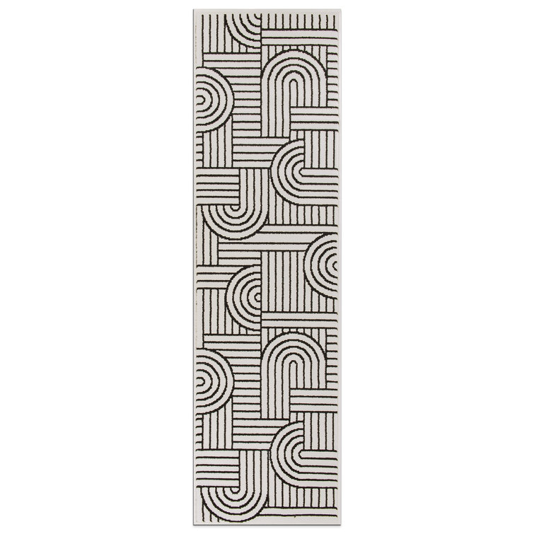Contemporary Stripe Arch Design Area Rug