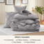 Édredon de lit dans un sac à motif de plis gris avec draps, taies d'oreiller et taies décoratives-103425110-101518290