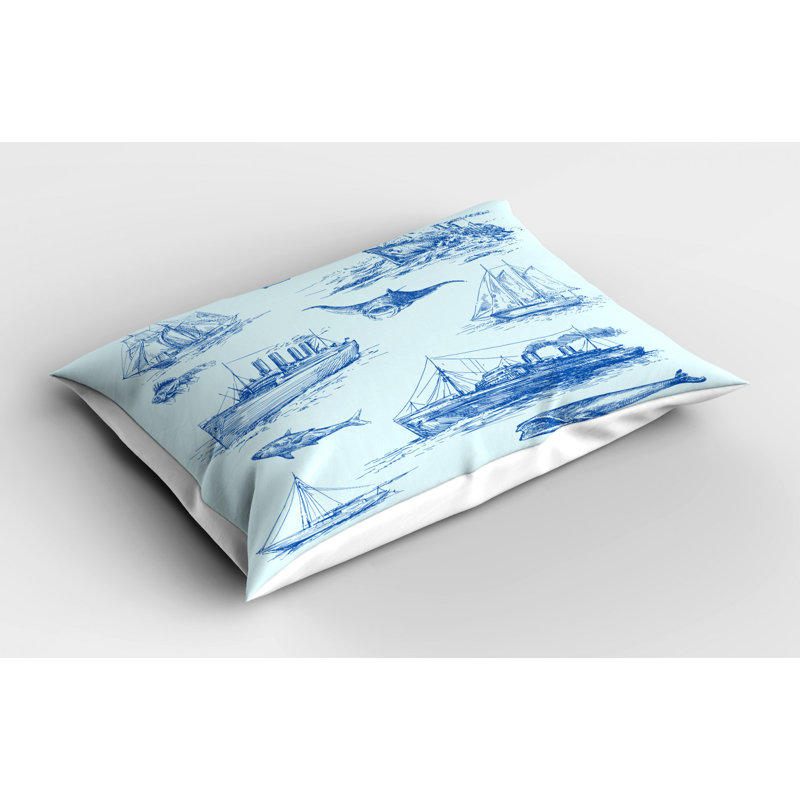 Shark Polyester Sham Set, Queen