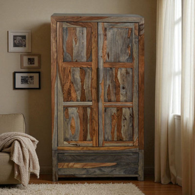Goa 2 Door Solid Wood Wardrobe