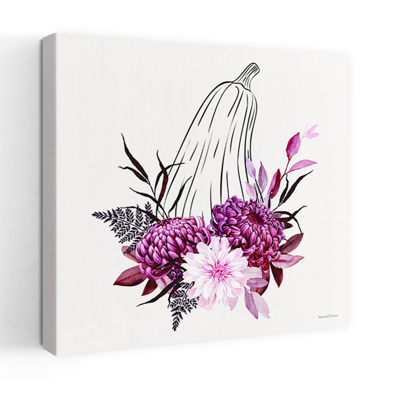 «Moonlit Mums», art mural d'automne rustique abstrait moderne, H 36 po x l 36 po