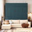 Grand lit mural avec et tablettes, panneau, beige, peu encombrant pour les petits espaces polyvalents, mouvement fluide, matériaux intégrés-1235515789