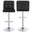 Tabourets de bar pivotants Beveard en similicuir capitonné, hauteur réglable et repose-pieds, noir-90790216