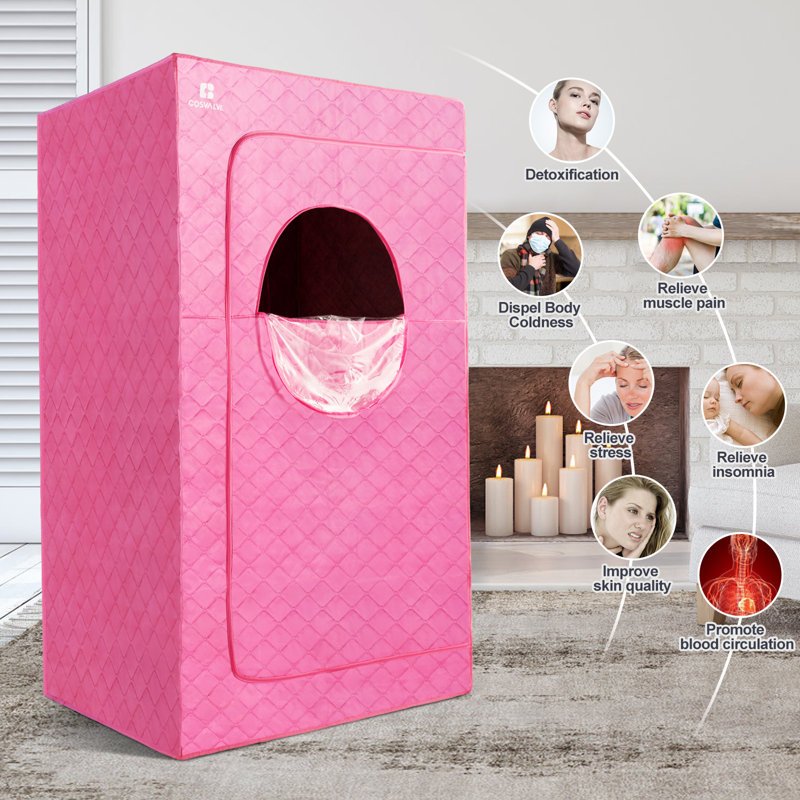 Cosvalve Sauna with Remote Control, Pink