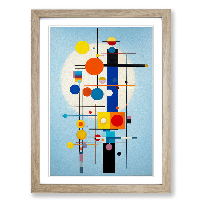 Single Picture Frame Print on Wood, Oak Framed, 34cm H x 25cm W