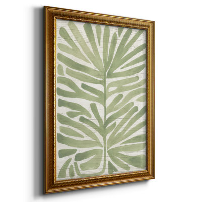 «Driftwood Palm Leaf IV», toile encadrée de qualité supérieure - prête à être accrochée