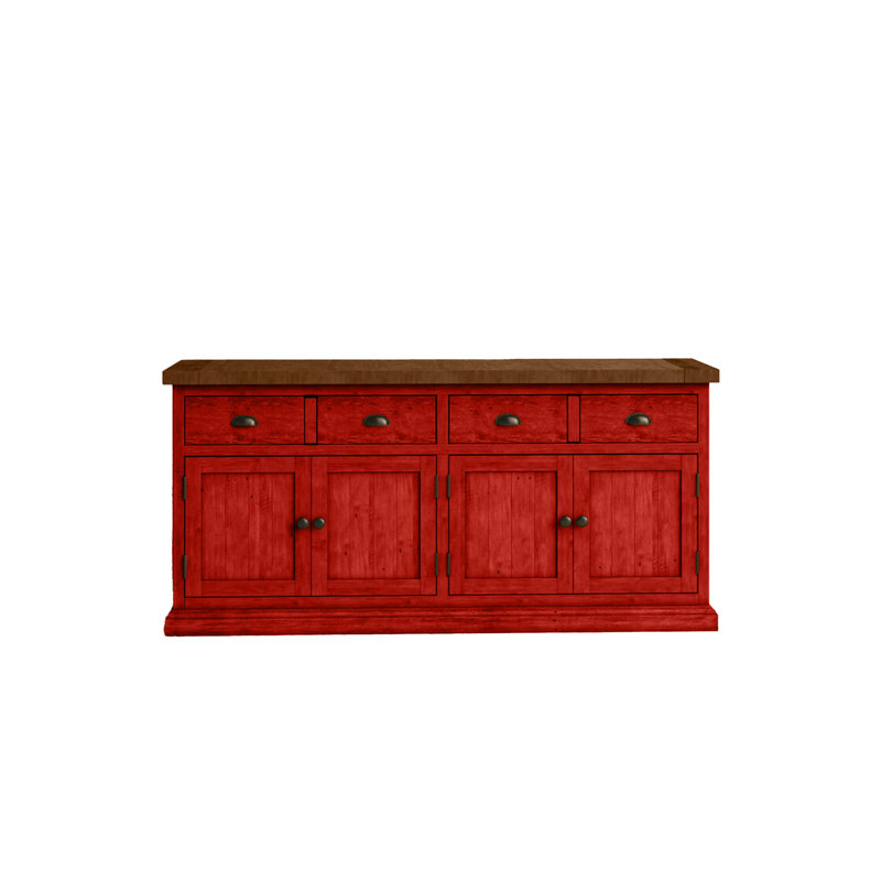 Annata 70'' Solid Wood Sideboard, Persimmon Red/Brown