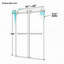 Porte de douche coulissante double en verre trempé nickel brossé de 109 à 122 cm avec pellicule nano anti-explosion