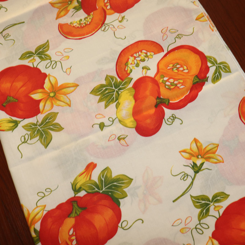 Pumpkin Slices Print Table Runner, Runner 24" x 90"