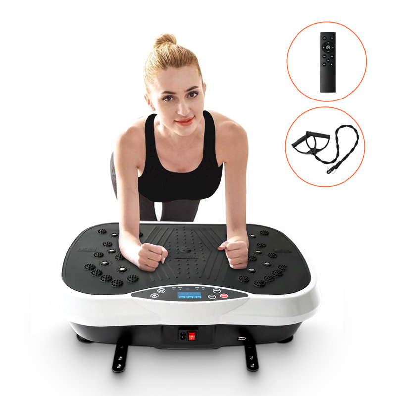 Machine d'exercice à vibration avec bandes résistantes et télécommande