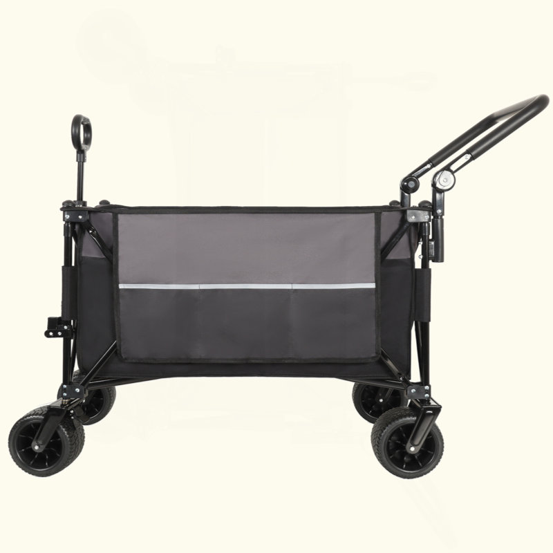 Chariot à roulettes pliable sur roulettes 360 ° - Grande capacité de poignée rotative réglable de 30,7 po, installation instantanée robuste pour l'épicerie / l'extérieur / le transport