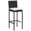 Garden Bar Set 5 Piece with Cushions Poly Rattan Table&Chair-848127186