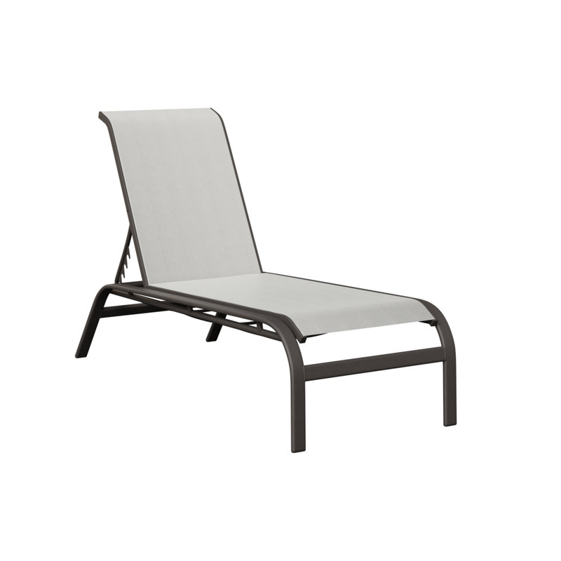 Chaise longue sans accoudoirs Berlin Gardens Murphy, Gris pâle, Graphite moucheté