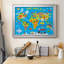 Carte du monde - cadre photo, impression sur toile-1868553780-1868553783